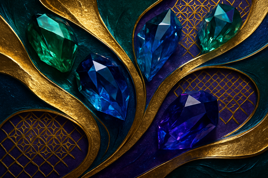 Exclusive luxury digital art with gold and platinum metallic textures