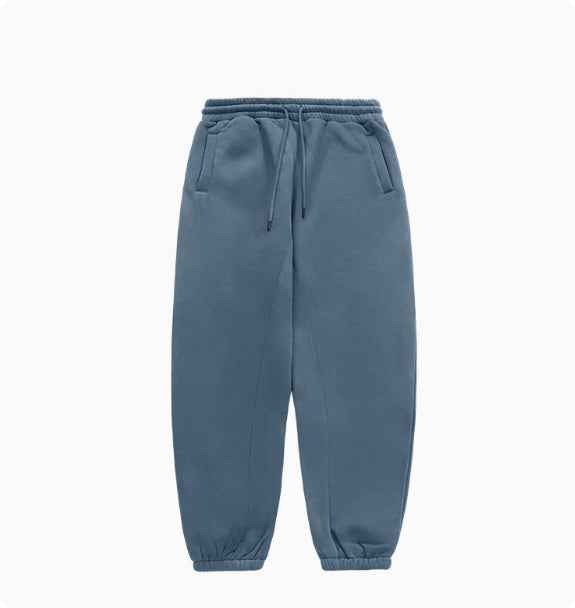 Fleece-lined Thick Hooded Solid Color Hoodie Suit