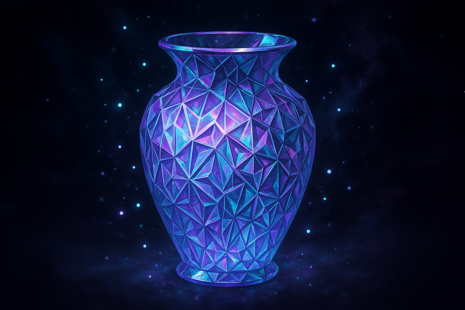 Holographic Crystalline Vase