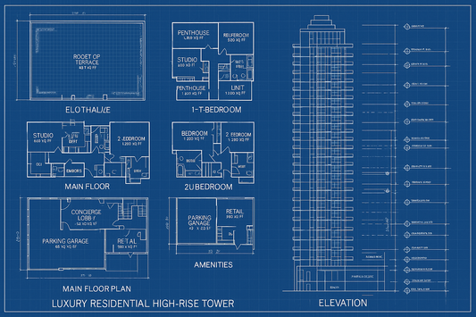Luxury Residential High-Rise Blueprint
