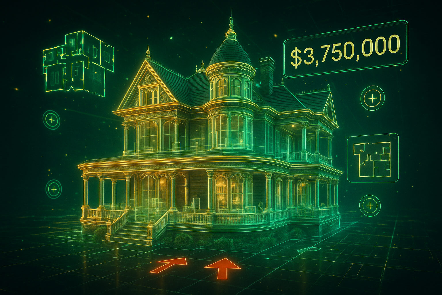 Luxury Victorian mansion with virtual reality enhancements