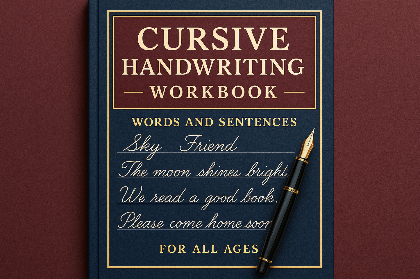 Master Cursive Words & Sentences Workbook Cover