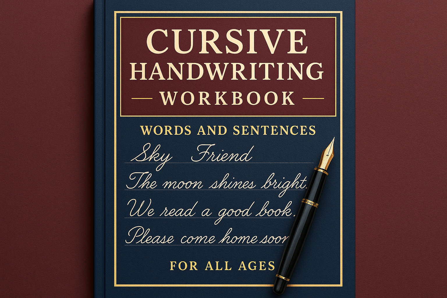 Master Cursive Words & Sentences Workbook Cover