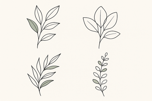 Minimalist botanical digital art
