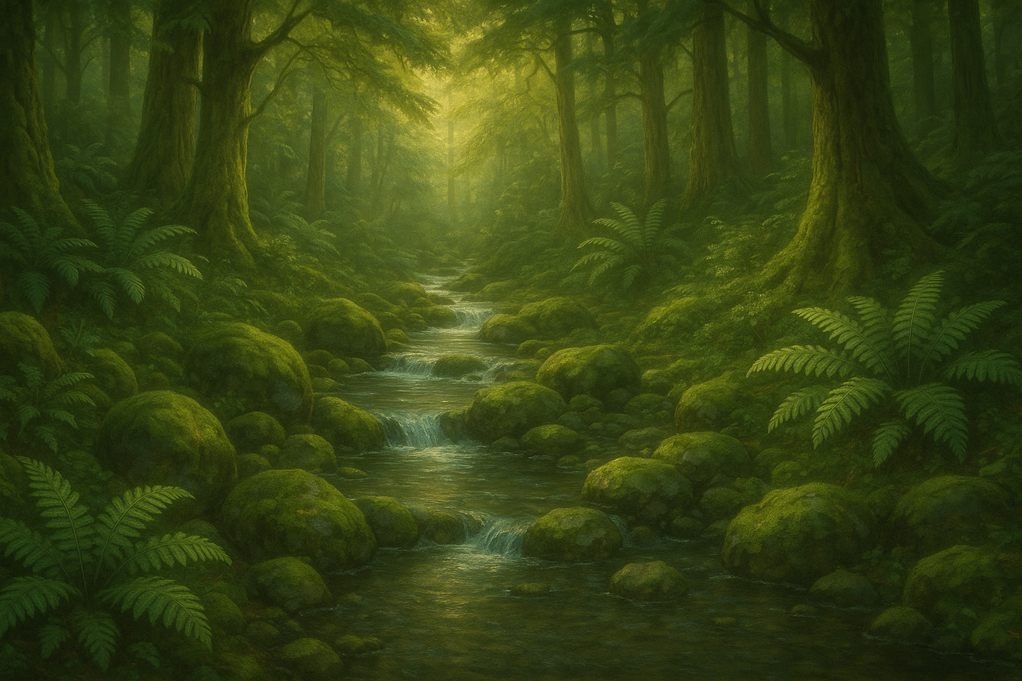 Mystical Forest Stream Coffee Mug
