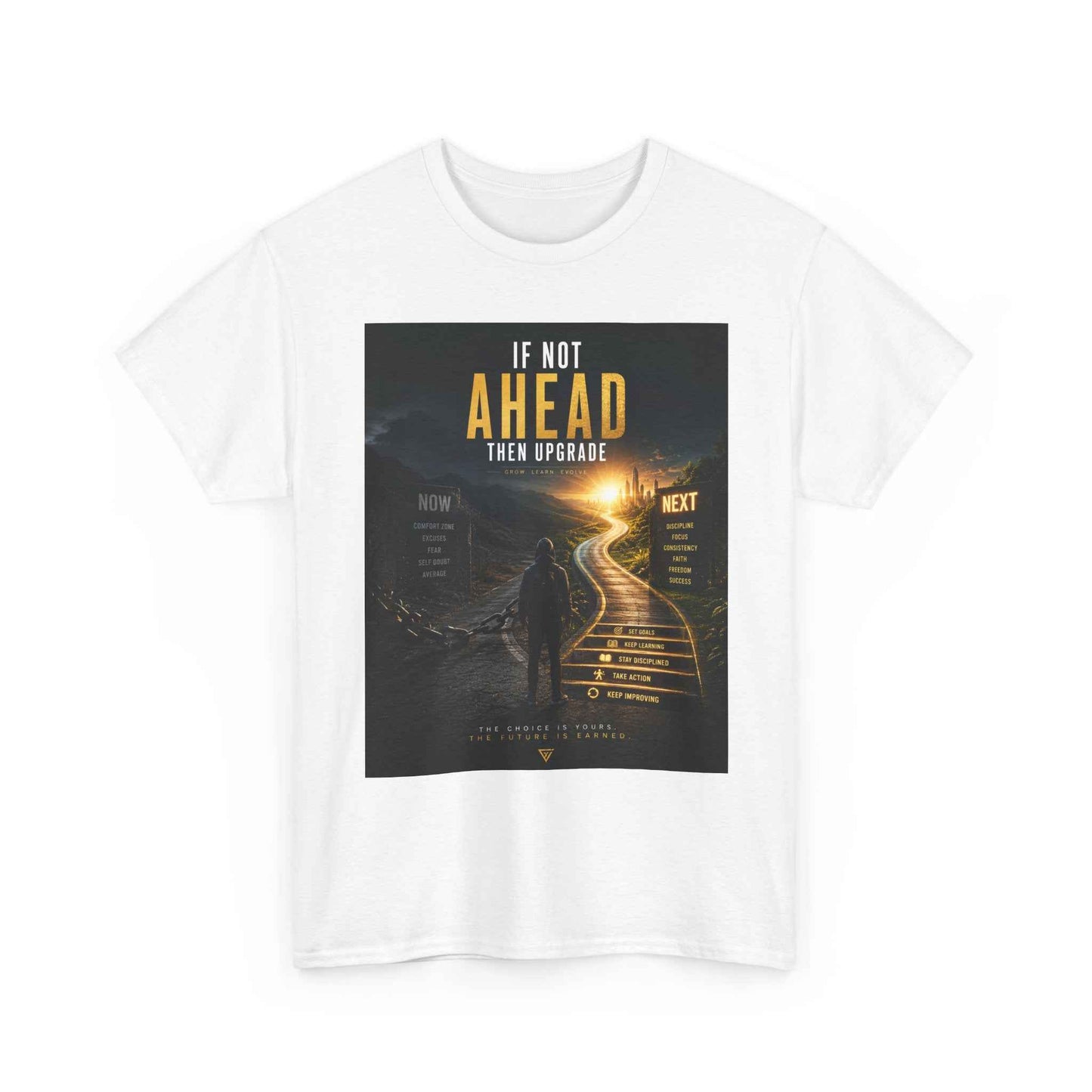 Inspirational Railroad Tee — "If Not Ahead Then Prepare" Motivational Graphic T-Shirt