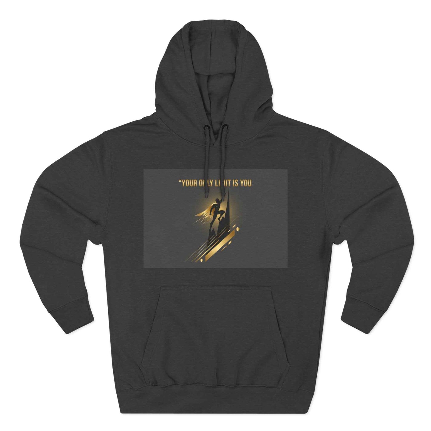 Motivational Graphic Hoodie — “Your Only Limit Is You” Inspirational Fleece Pullover