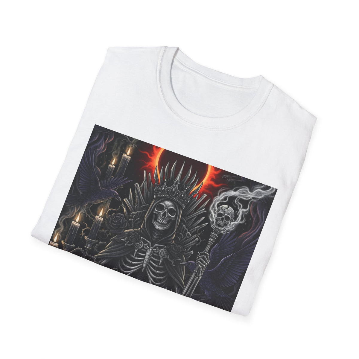 Death King T-Shirt — Dark Fantasy Skeleton Throne Graphic Tee