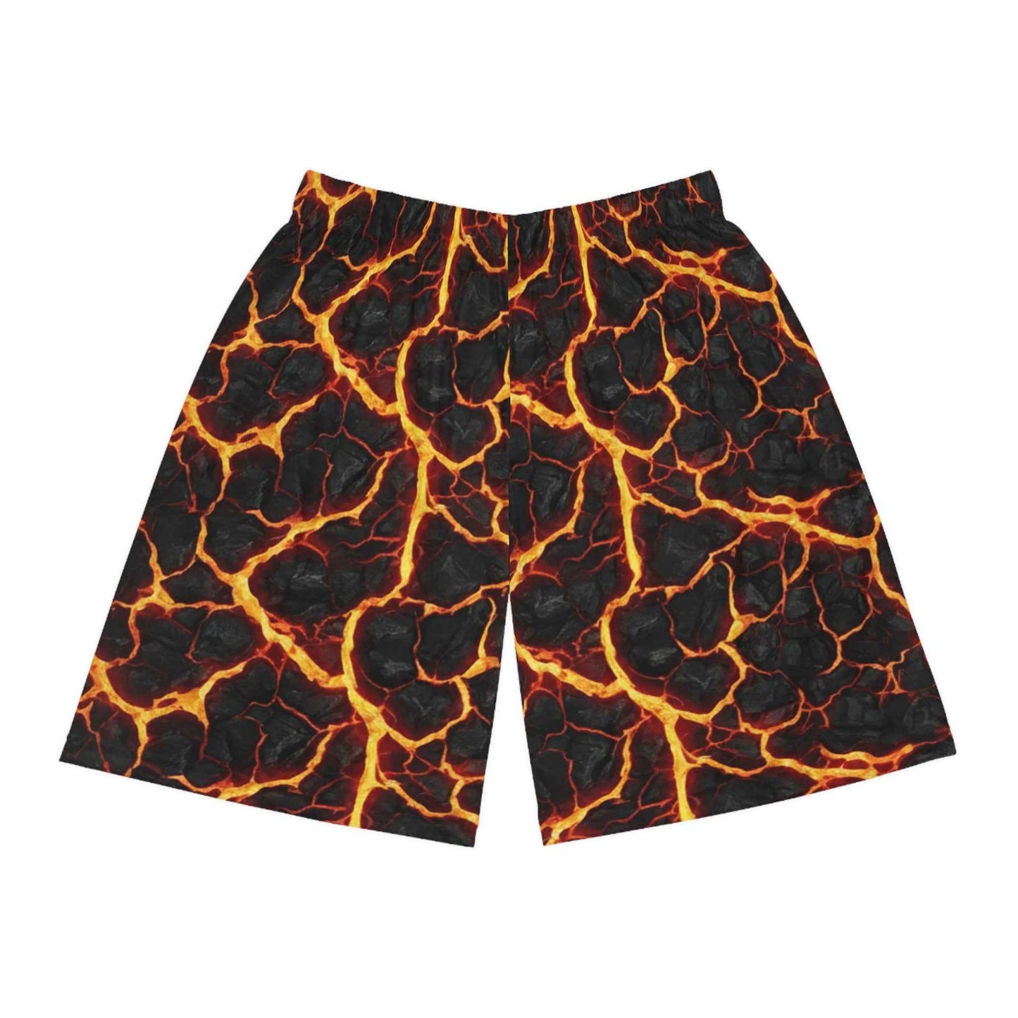 Lava Flow Basketball Shorts — All-Over-Print Athletic Shorts