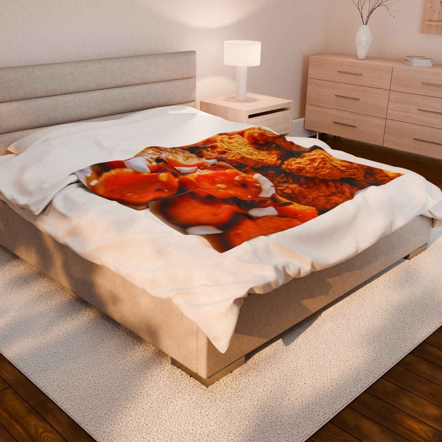 Fried Chicken & Sweet Potato Plush Blanket