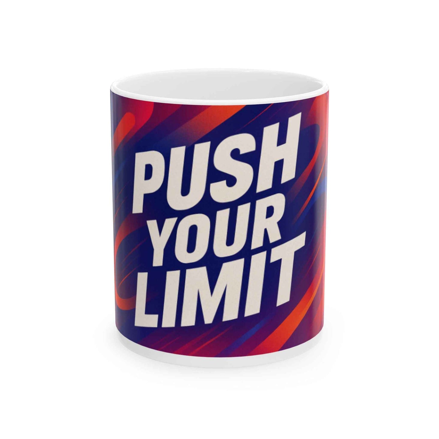 Motivational Ceramic Mug - "Push Your Limit" Coffee Cup, Inspirational Gift for Athletes, Office Use, Self-Care, Encouragement