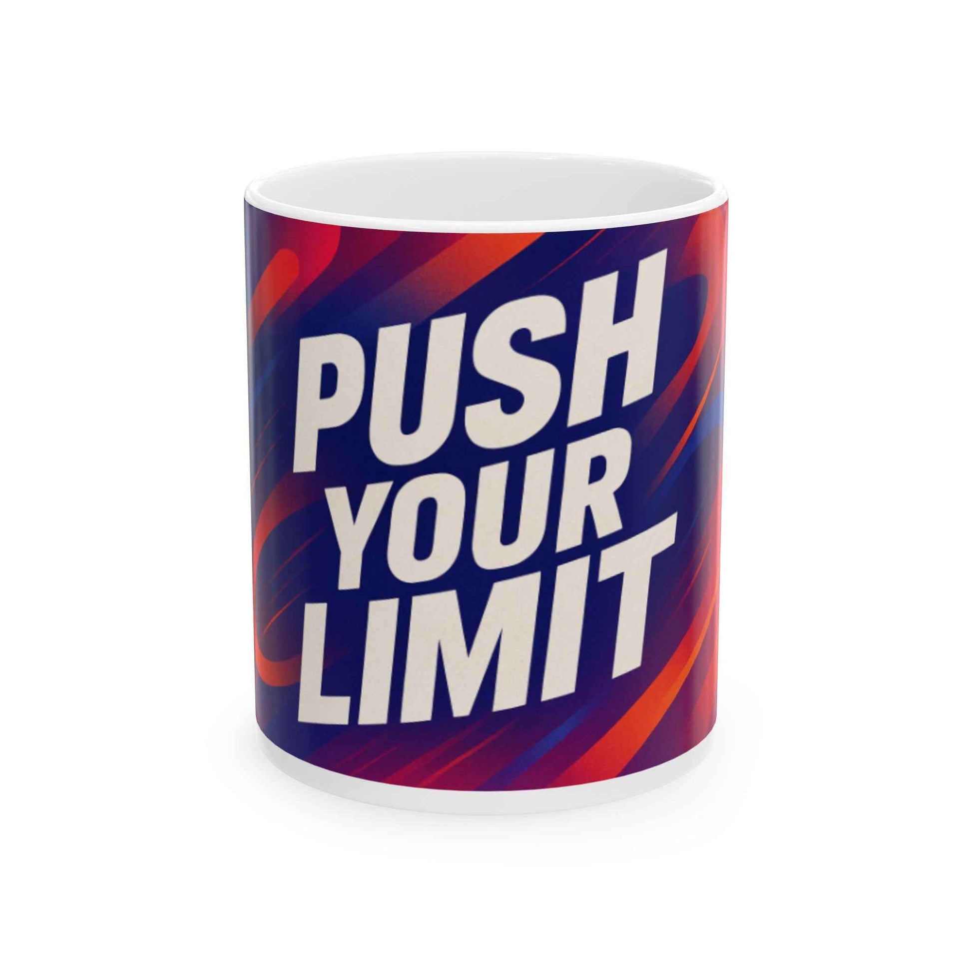 Motivational Ceramic Mug - "Push Your Limit" Coffee Cup, Inspirational Gift for Athletes, Office Use, Self-Care, Encouragement