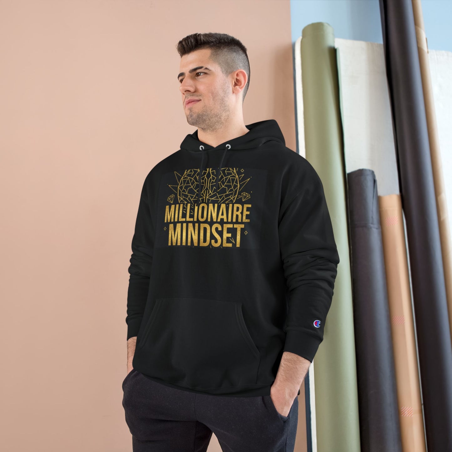 Millionaire Mindset Hoodie — Motivational Champion Pullover