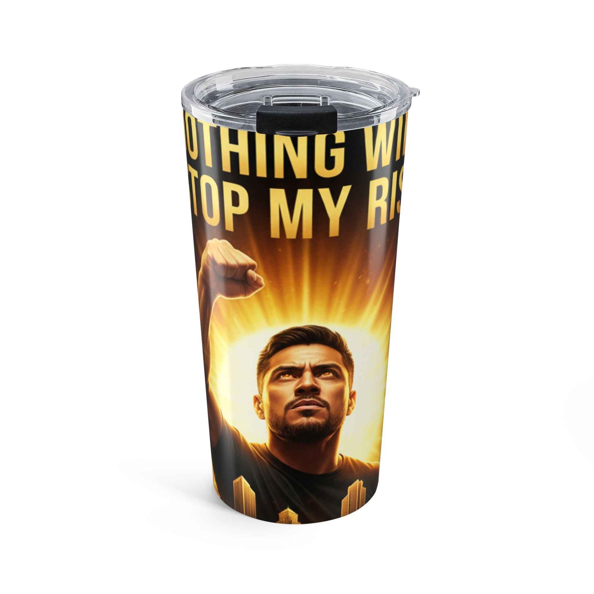 Motivational Athlete 20oz Tumbler — "Nothing Will Stop My Rise" Insulated Travel Cup