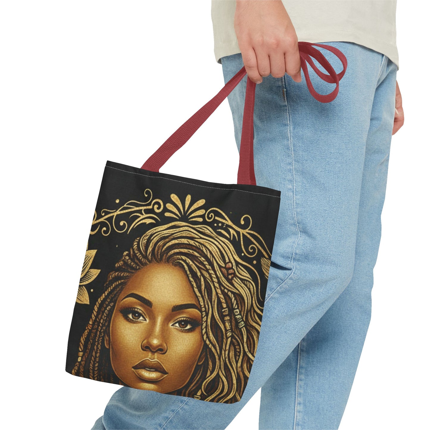 Tote — Beautifully Mixed Black & Gold Afrocentric Portrait Tote Bag