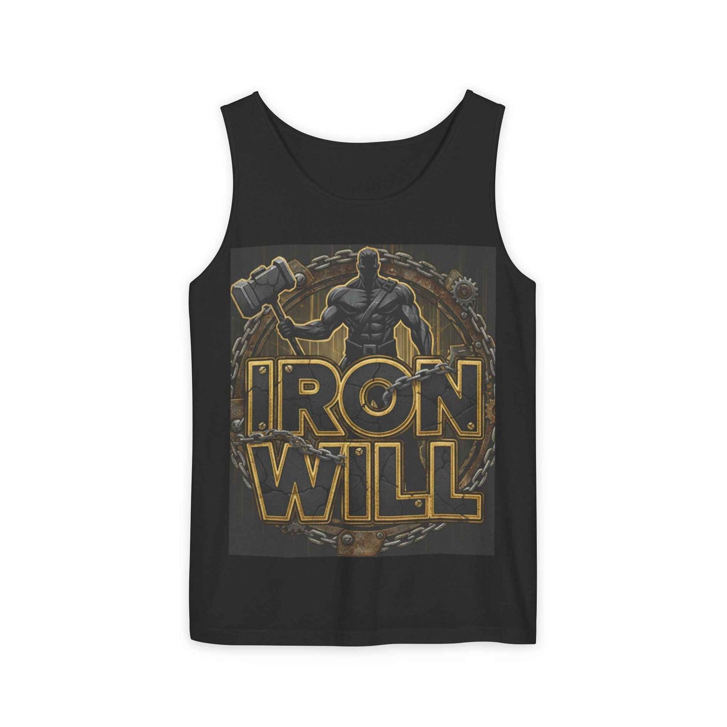 Iron Will Gym Tank Top — Motivational Workout Tank for Weightlifters