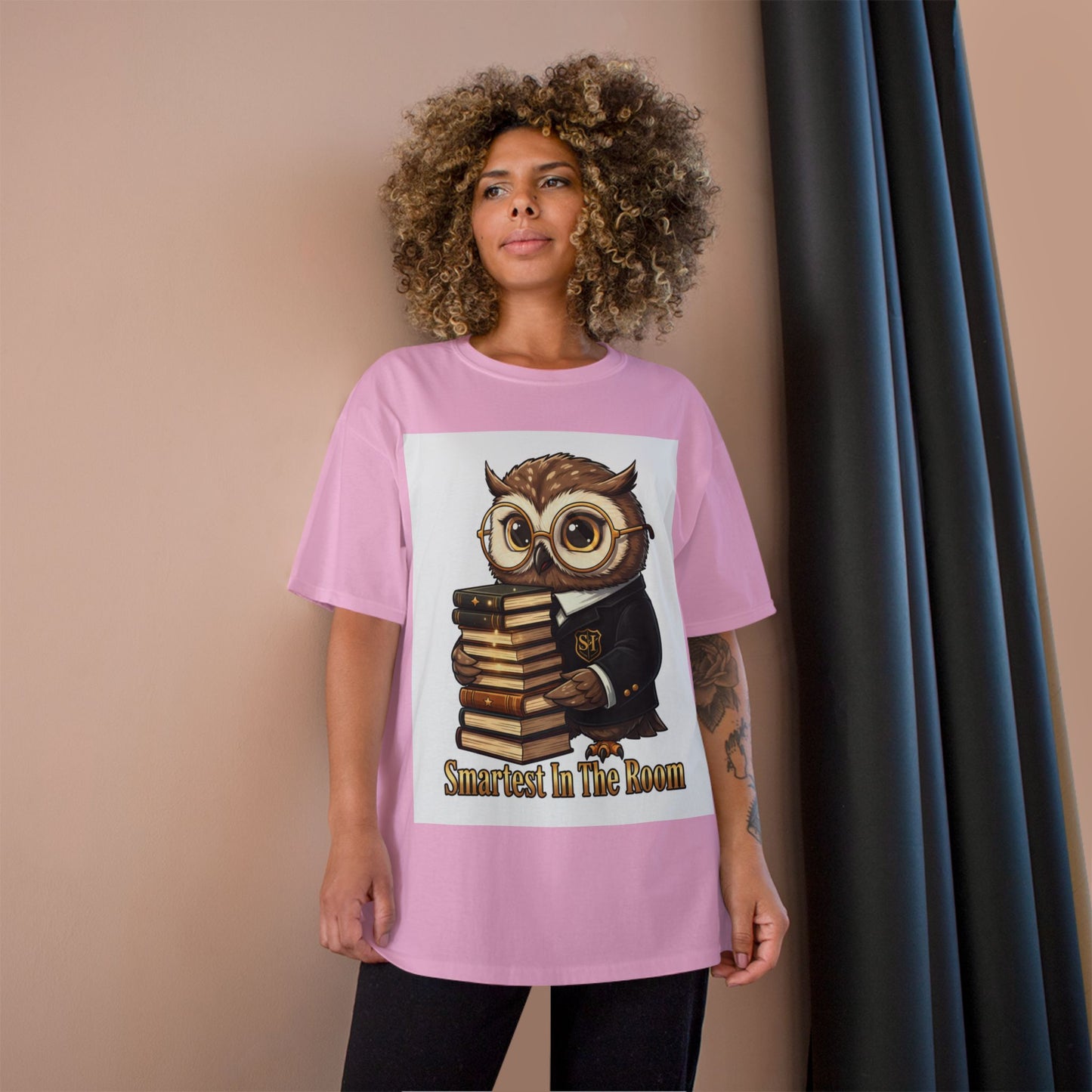Smartest In The Room Owl T-Shirt — Cute Scholar Graphic Tee for Students & Teachers