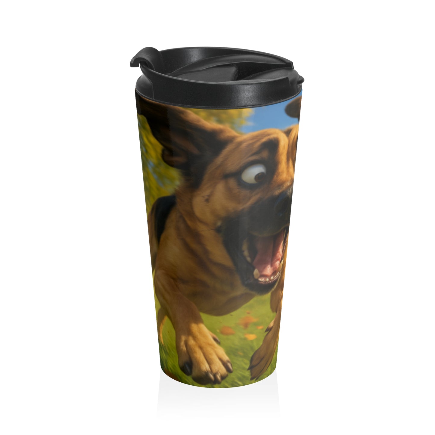 Funny Dog Stainless Steel Travel Mug, Pet Lover Gift, Dog Mom Travel Cup, Personalized Dog Owner Mug, Birthday Gift for Dog Owners