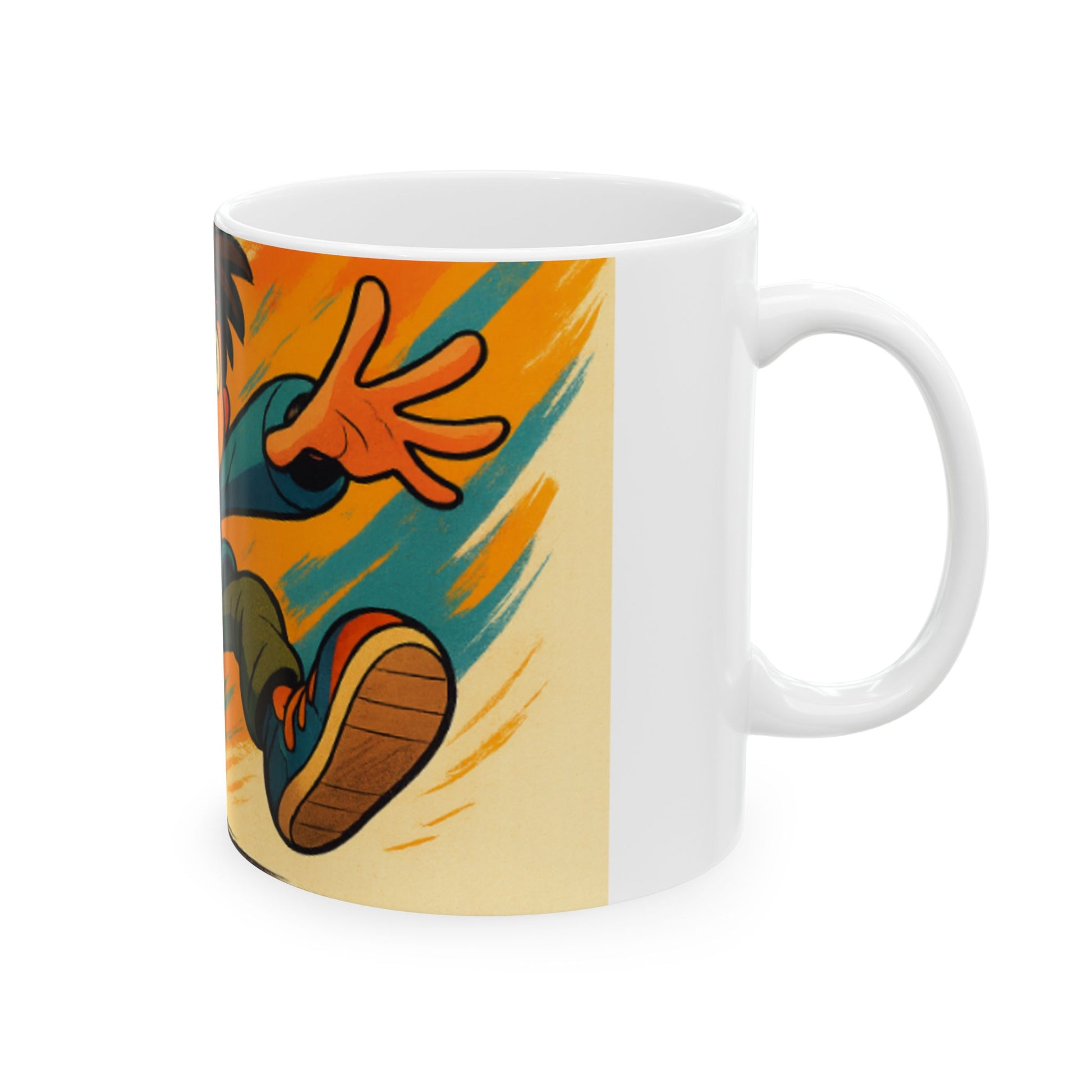 Youthful Adventure Ceramic Mug - Animated Design, Cartoon Kid Mug, Fun Gift for Kids, Unique Coffee Mug, Ideal for Birthdays and [...]  Digital Art