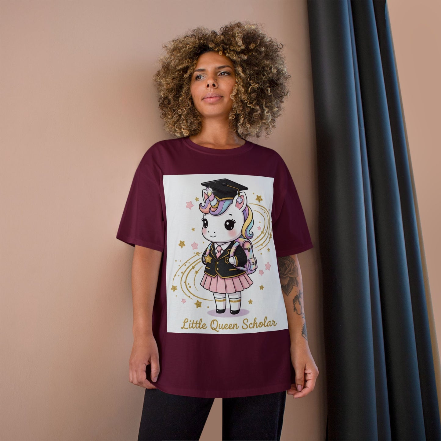 Little Queen Scholar T-Shirt — Cute Graduation Unicorn Tee for Girls