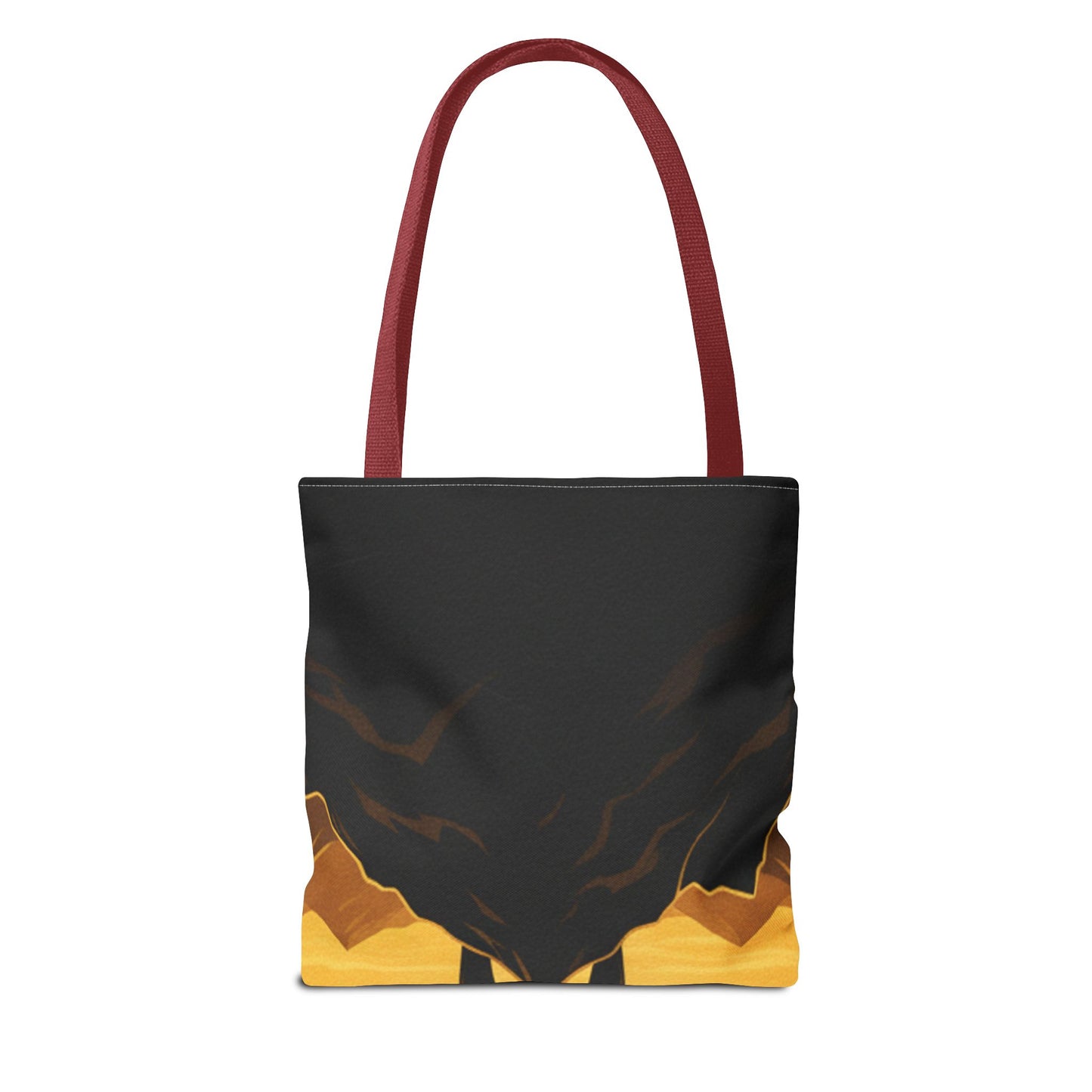 Sunrise Strength Tote Bag – Muscular Silhouette Graphic Beach & Gym Tote