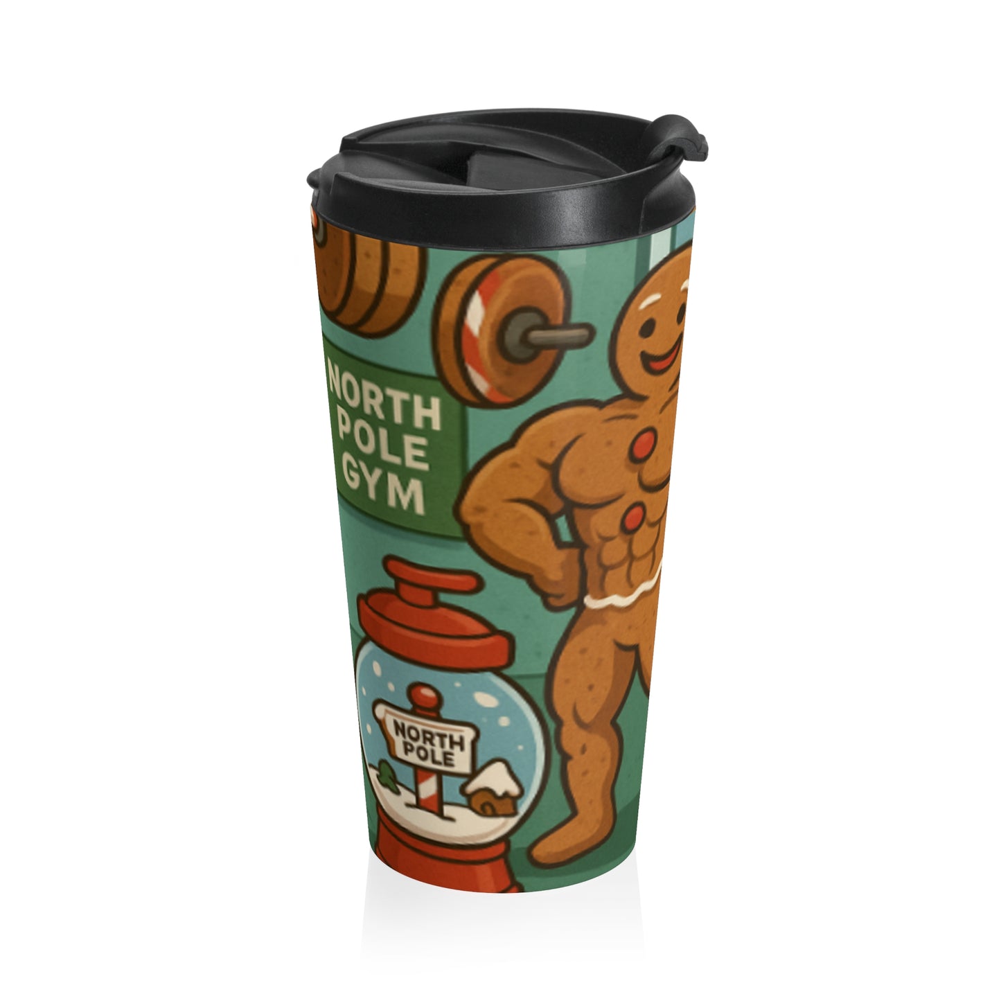 Gingerbread Gym Travel Mug | Funny Fitness Mug, Holiday Coffee Cup, Perfect Gift for Gym Lovers, Christmas Travel Mug, Cute Workout [...]