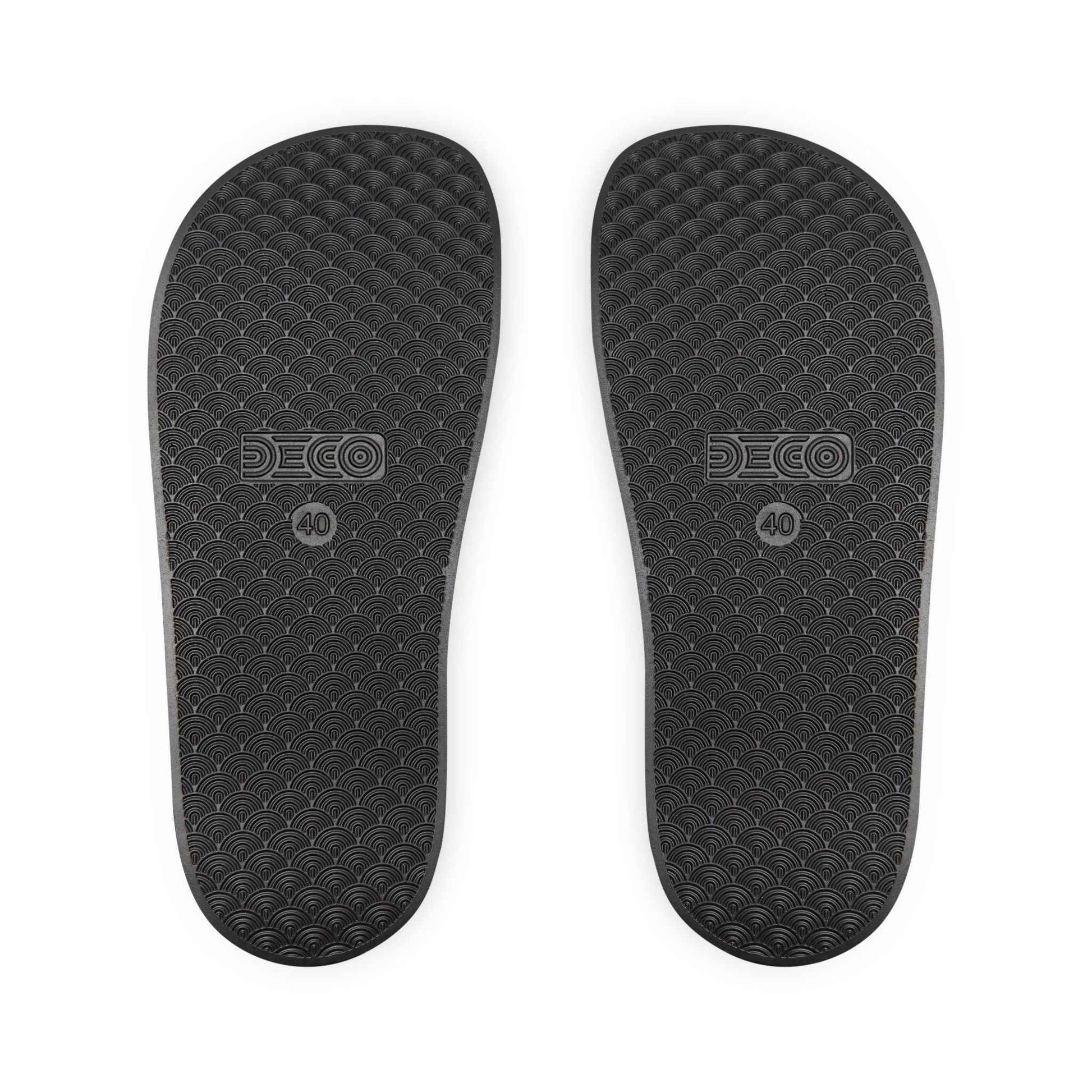 Black Floral Slide Sandals — Women's Removable-Strap Comfort Slides