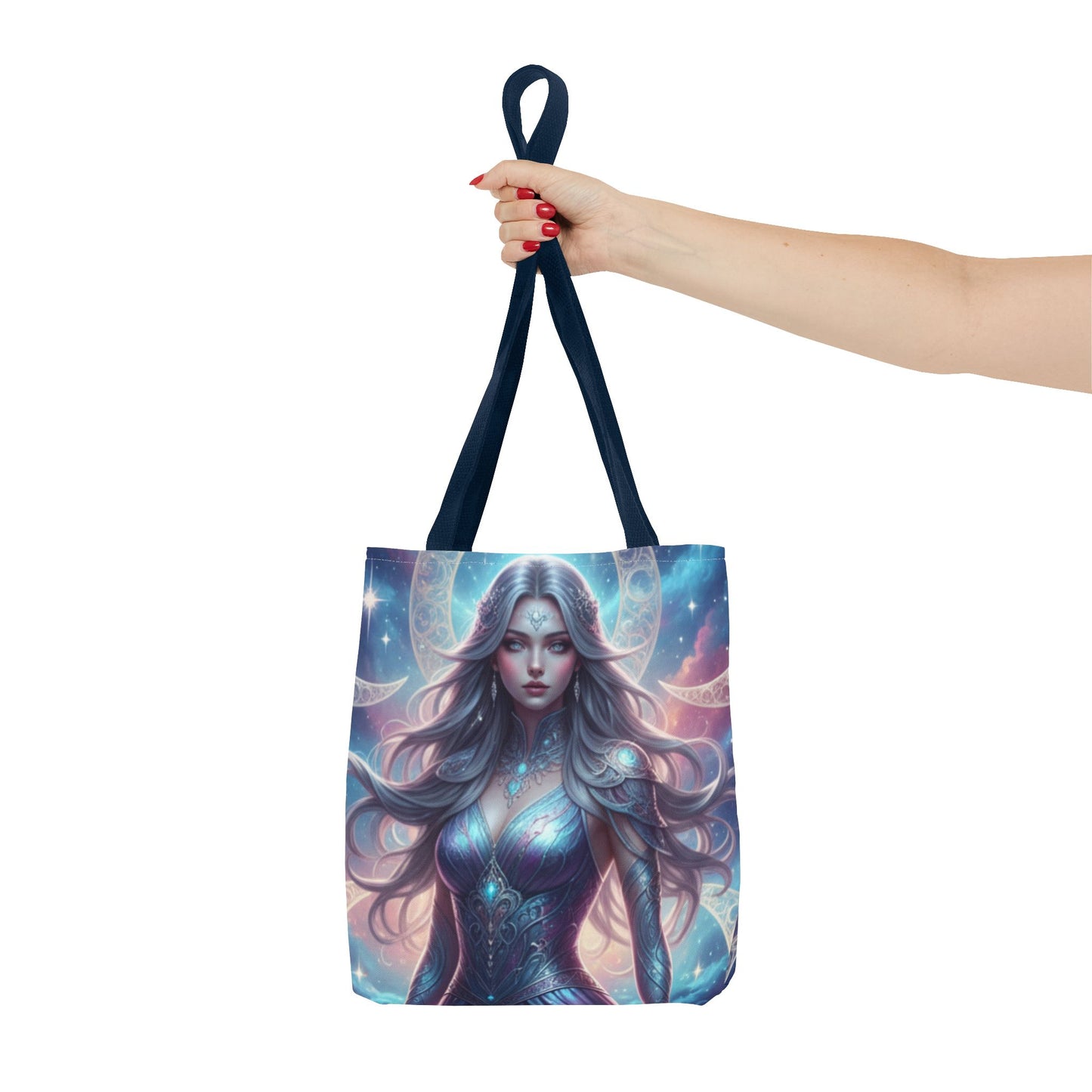 Mystic Moon Goddess Tote Bag — Celestial Fantasy All-Over Print