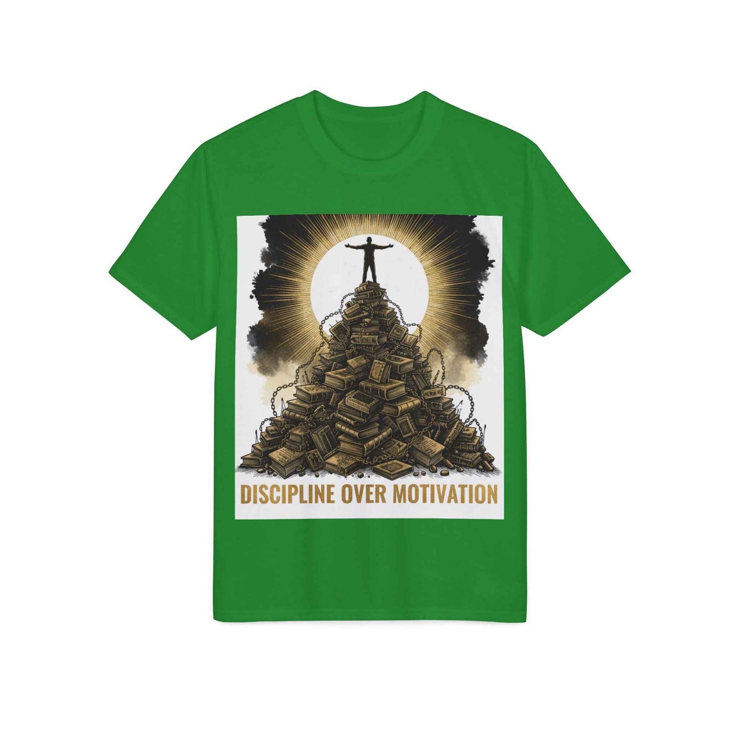 Discipline Over Motivation T-Shirt — Motivational Fitness Tee