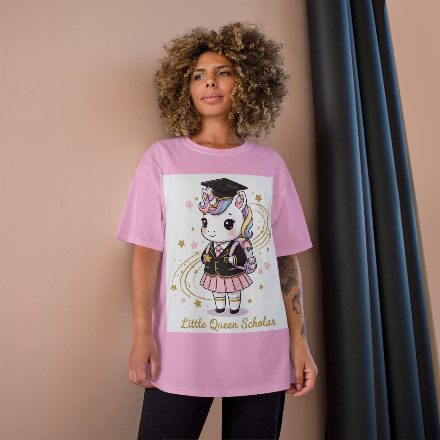 Little Queen Scholar T-Shirt — Cute Graduation Unicorn Tee for Girls