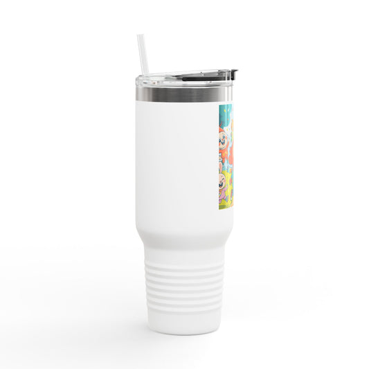 Colorful Kids' Insulated Travel Mug - 40oz with Fun Character Design