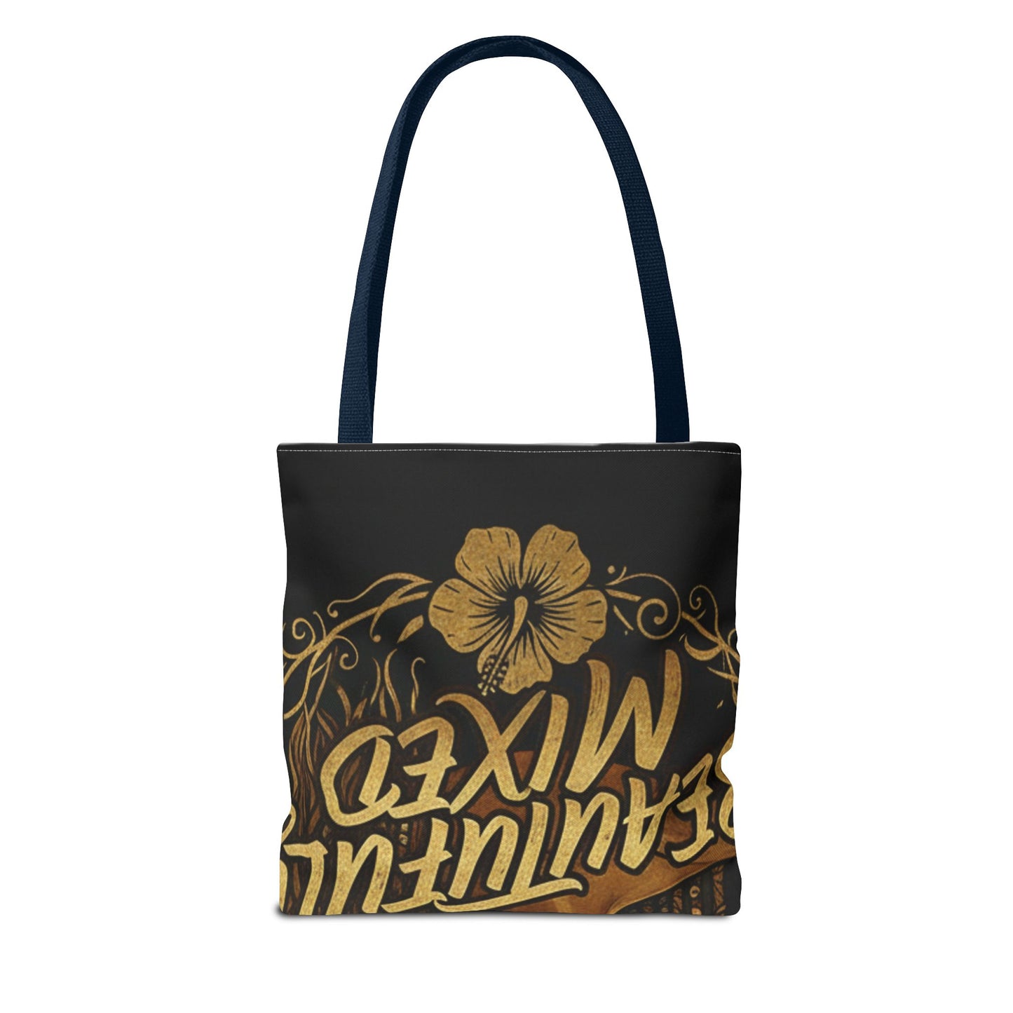 Tote — Beautifully Mixed Black & Gold Afrocentric Portrait Tote Bag