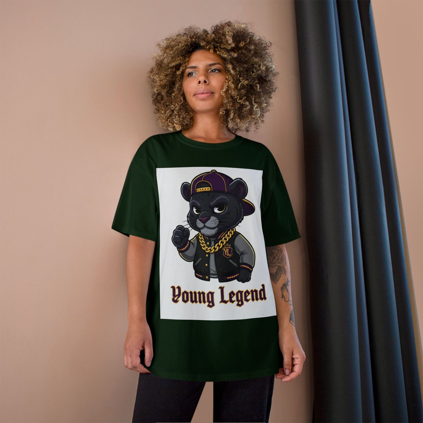 Young Legend Panther T-Shirt – 'Young Legend' Graphic Tee for Kids & Teens