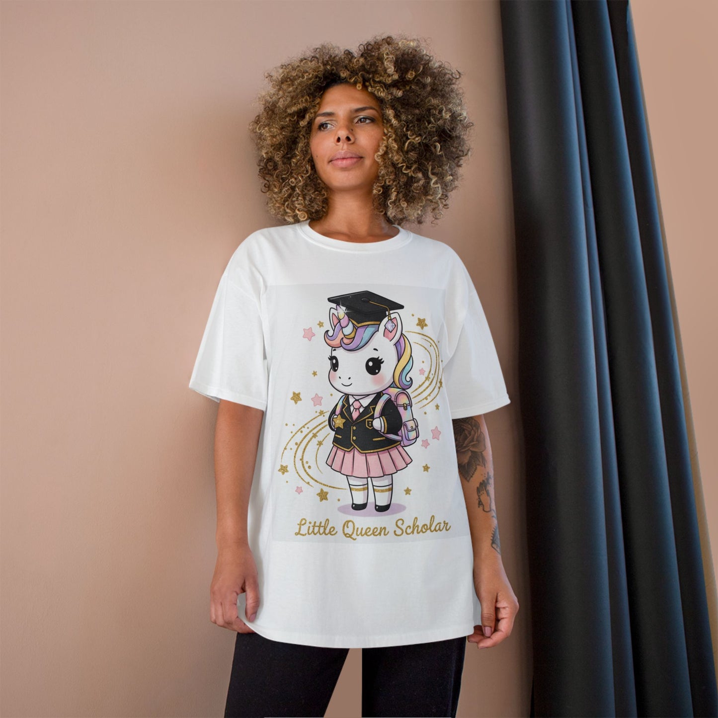 Little Queen Scholar T-Shirt — Cute Graduation Unicorn Tee for Girls