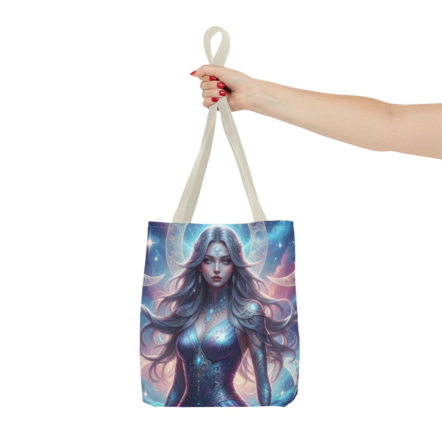 Mystic Moon Goddess Tote Bag — Celestial Fantasy All-Over Print