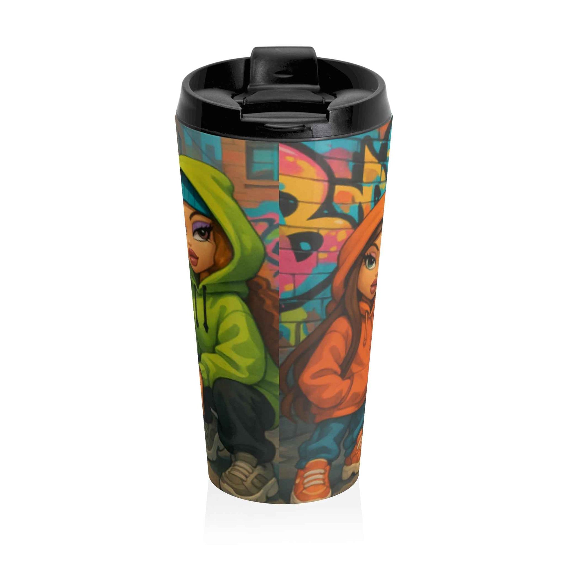 Vibrant Stainless Steel Travel Mug for the Urban Explorer, Insulated Coffee Cup, Street Art Travel Tumblers, Gift for Trendsetters, [...]