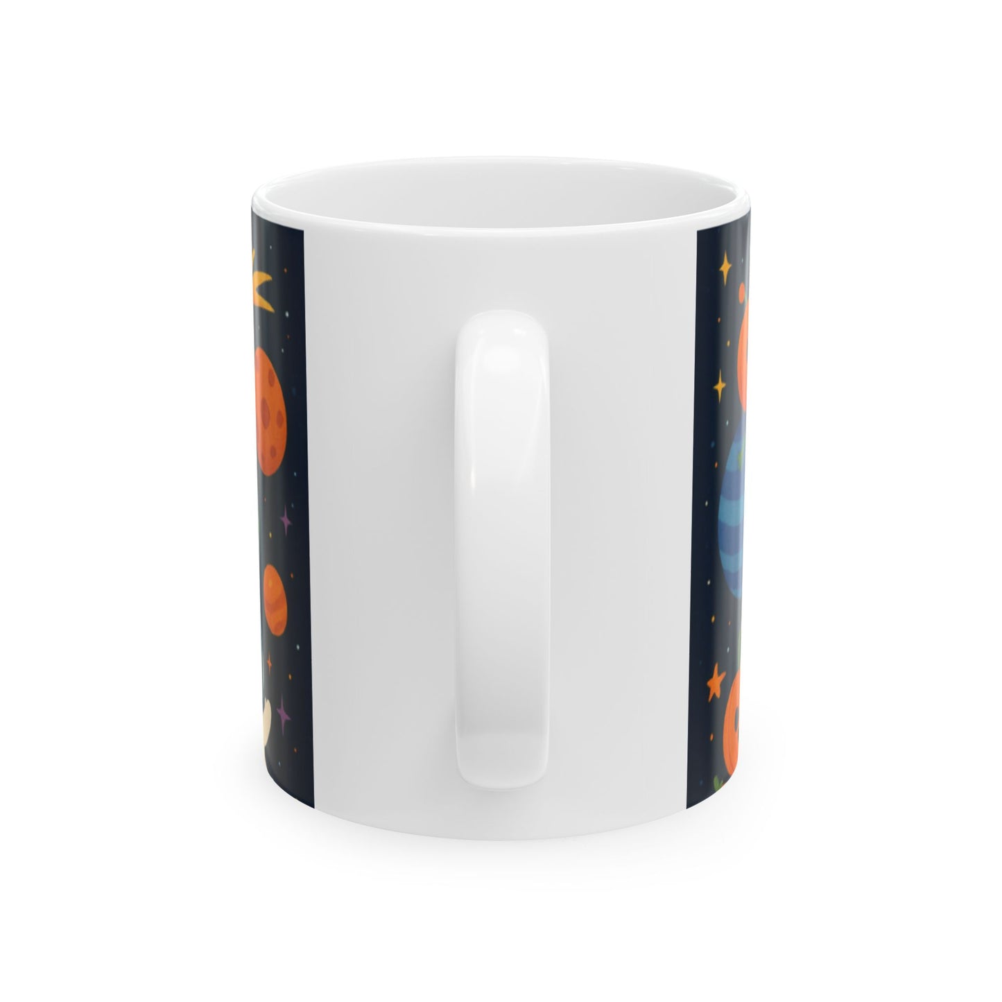 Cosmic Adventure Ceramic Mug - Space Theme, Rocketship Design, Perfect for Coffee Lovers, Kids Room Decor, Gift for Astronaut Enthusiasts  Digital Art