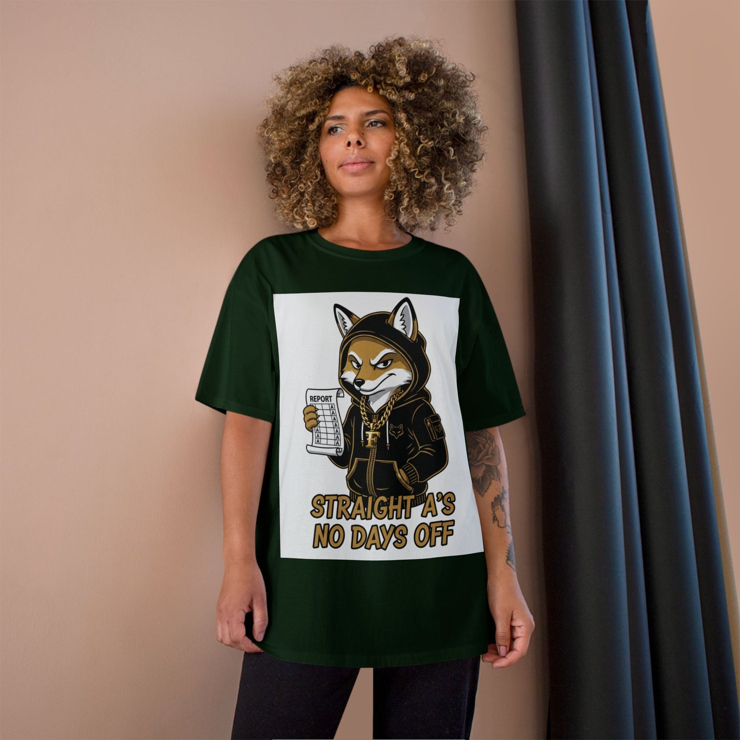 Straight A's No Days Off T-Shirt — Student Champion Tee
