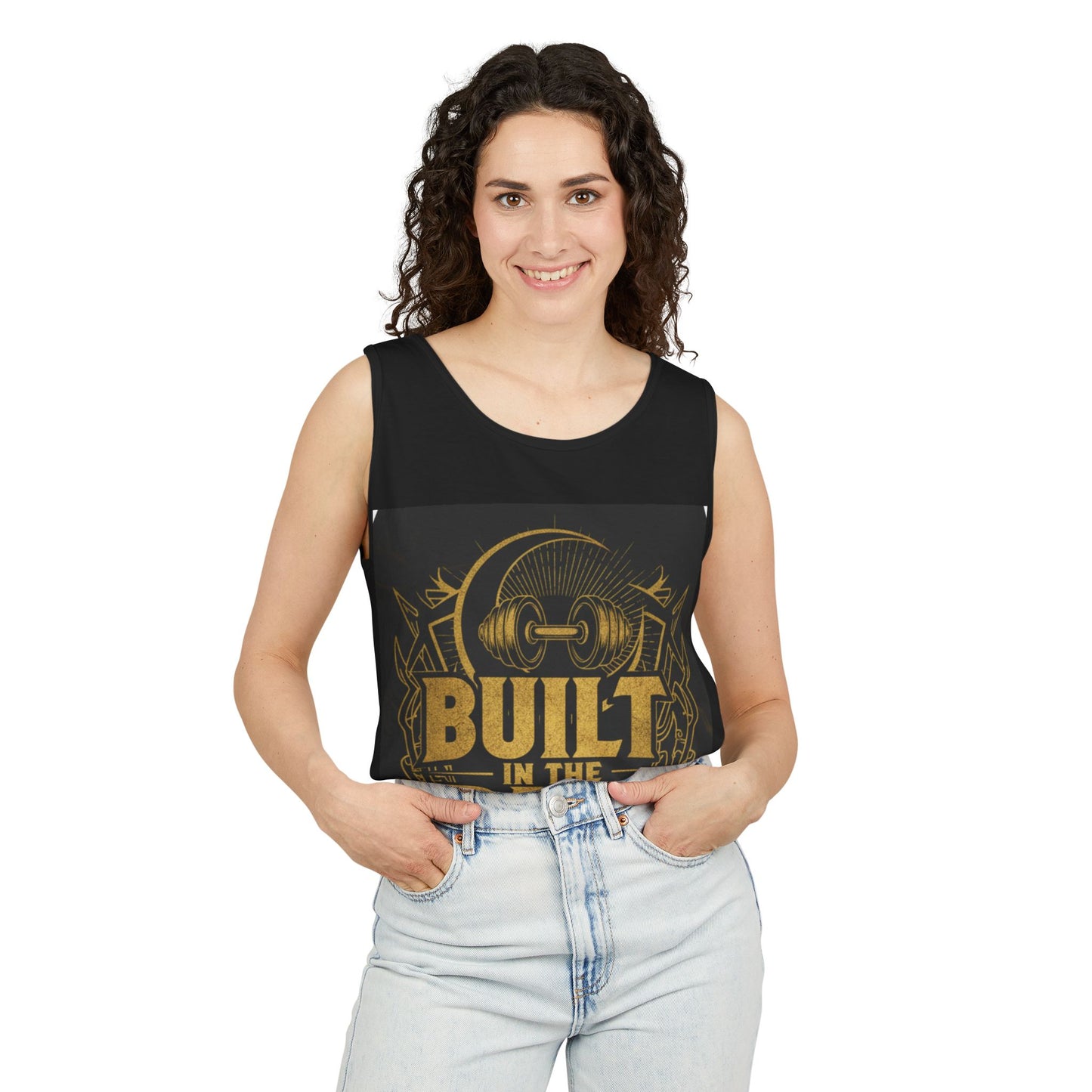 Built in the Dark Tank Top — Gym Fitness Weightlifting Workout Tee