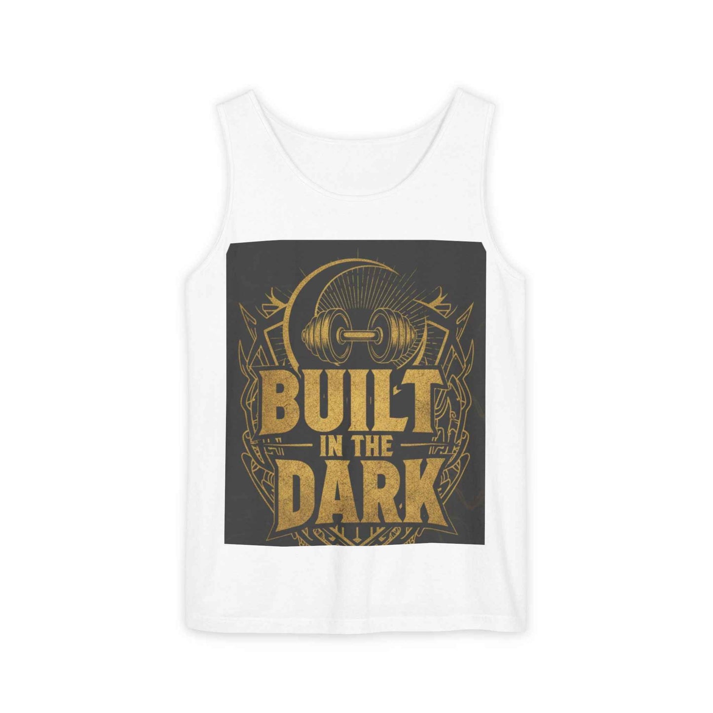 Built in the Dark Tank Top — Gym Fitness Weightlifting Workout Tee
