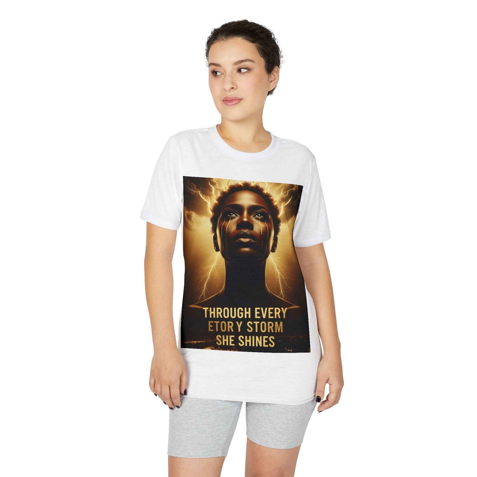 Inspirational 'Through Every Storm She Shines' T-Shirt