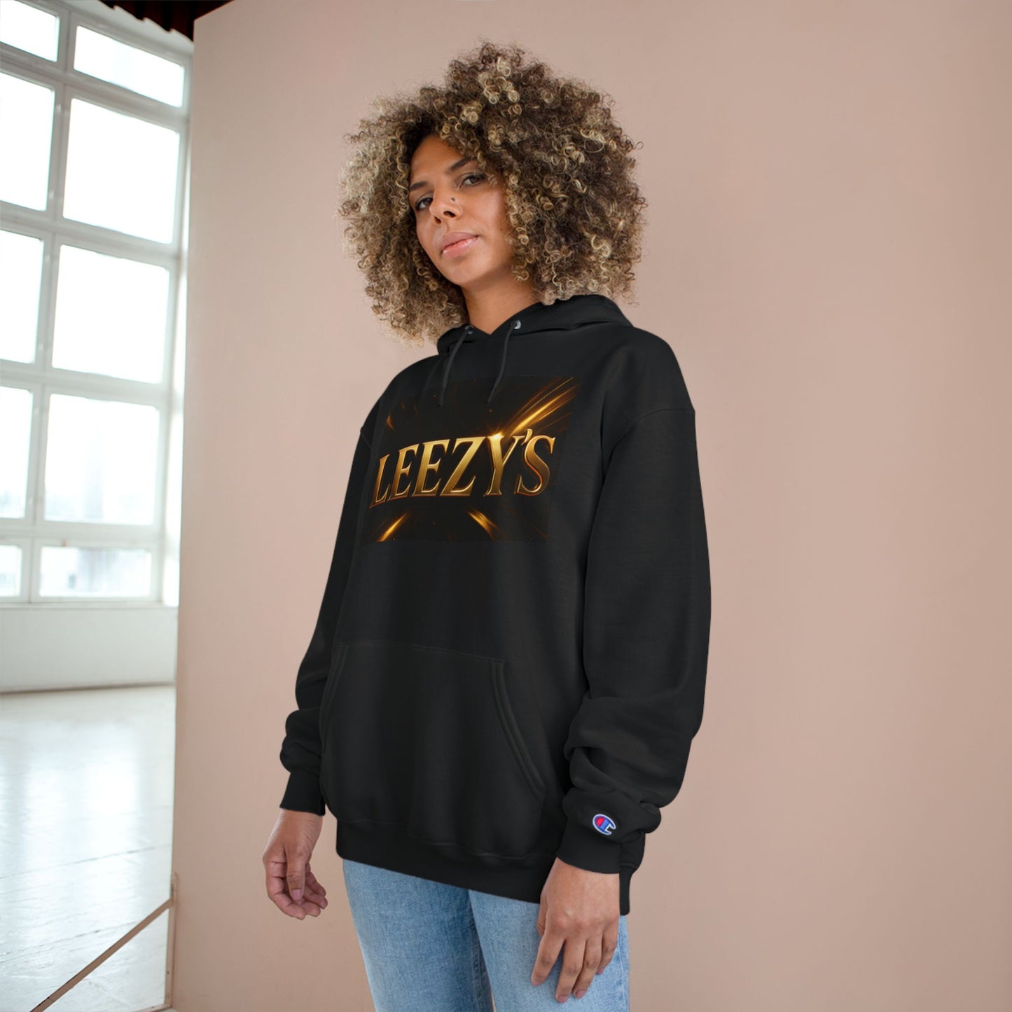 Leezy's Champion Hoodie - Cozy Unisex Sweatshirt for Casual Days, Birthday Gifts, Streetwear Style, Fall/Winter Fashion, Unique Apparel