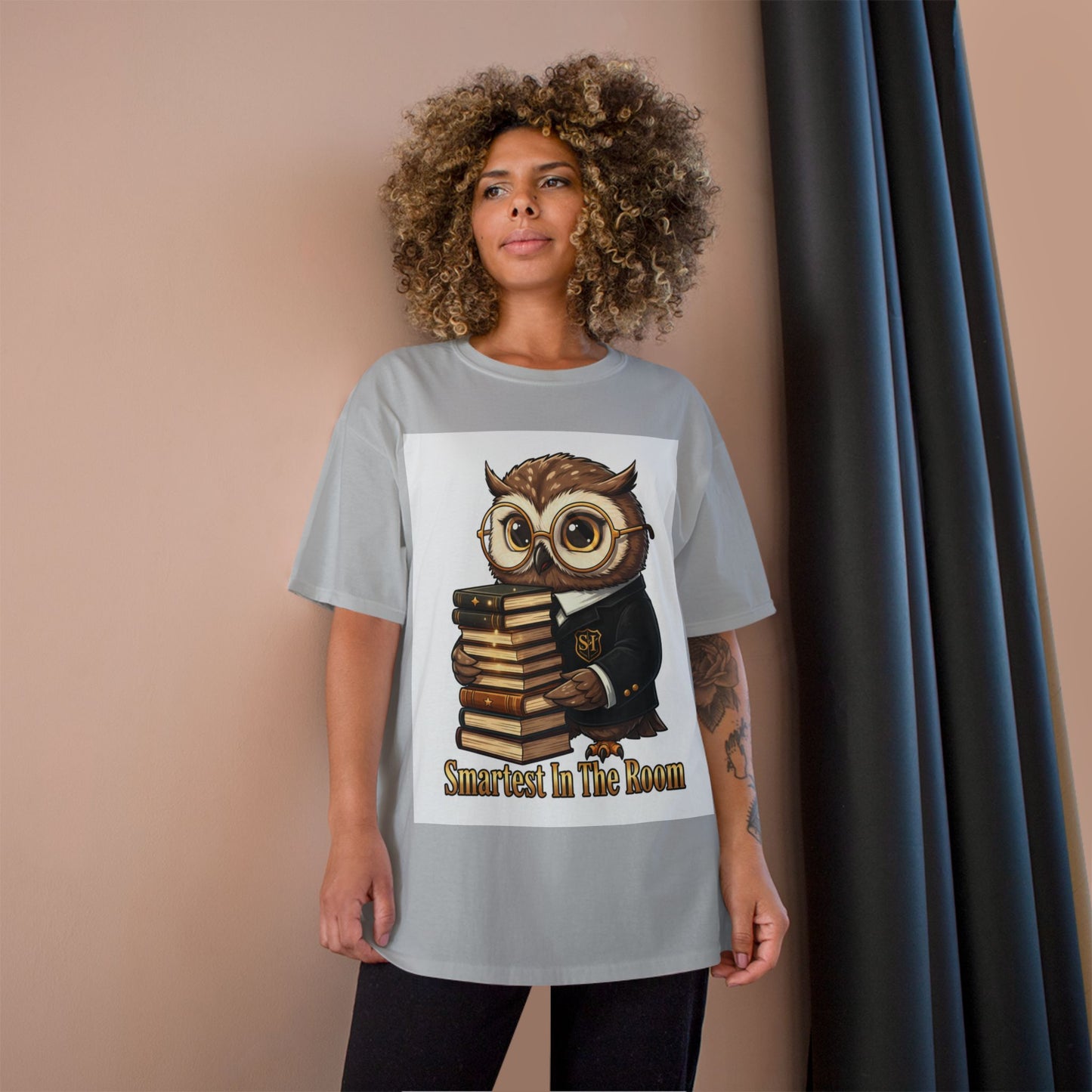 Smartest In The Room Owl T-Shirt — Cute Scholar Graphic Tee for Students & Teachers