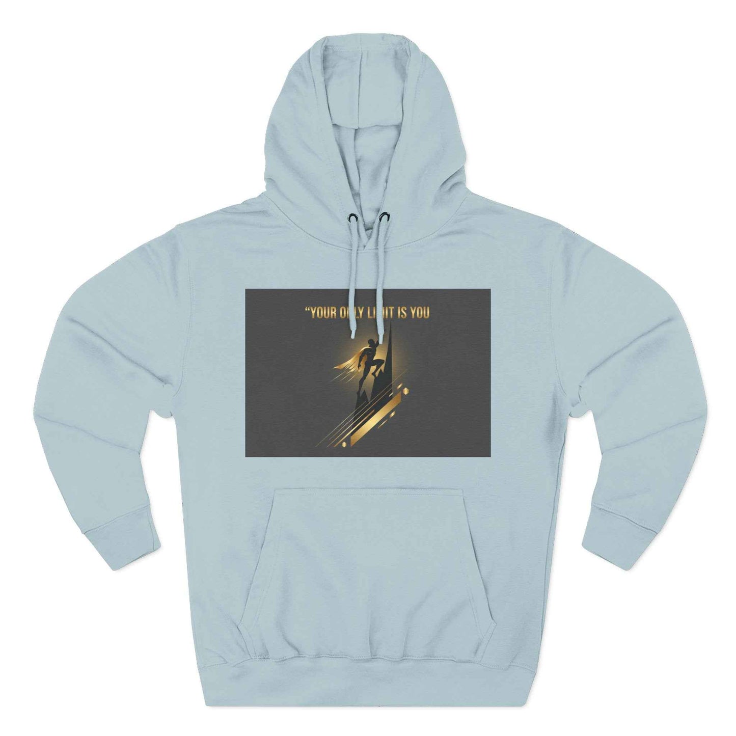 Motivational Graphic Hoodie — “Your Only Limit Is You” Inspirational Fleece Pullover
