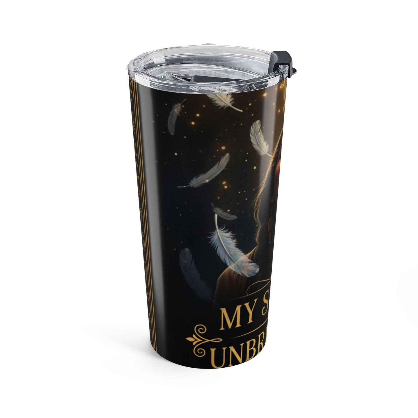 20oz Spirit Tumbler — "My Spirit Is Unbreakable" Native-Inspired Travel Mug
