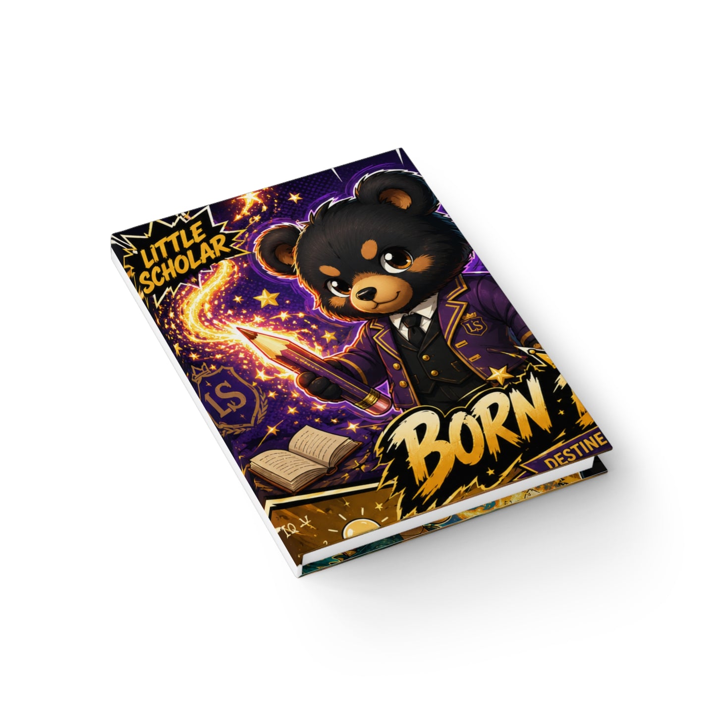 Born Brilliant Kids' Journal — Motivational Bear School Notebook (Ruled)
