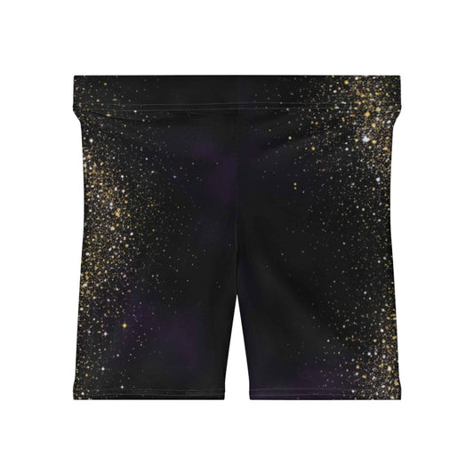 Galaxy Glitter Women's Biker Shorts