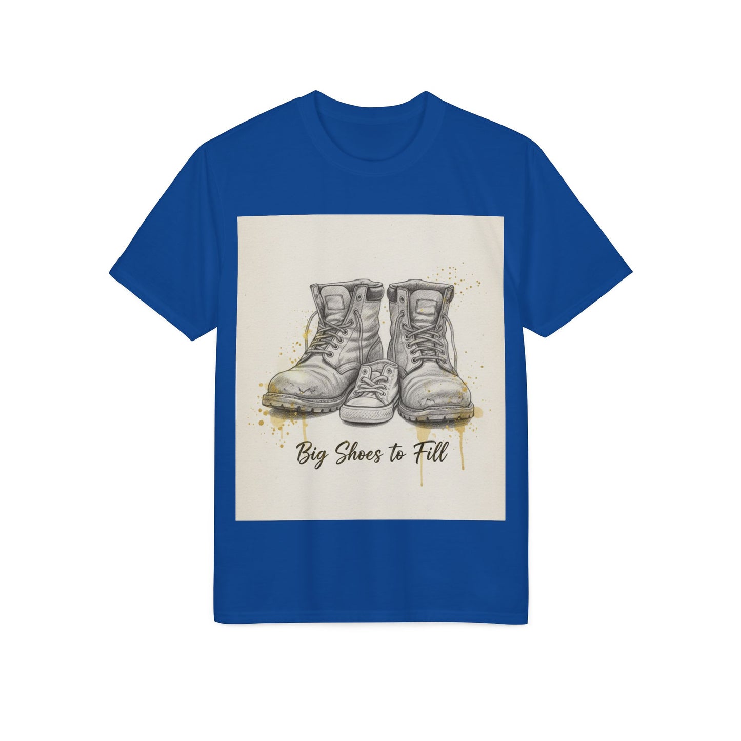 T-Shirt — 'Big Shoes to Fill' Vintage Boots Graphic Tee — Tribute & Memorial Gift