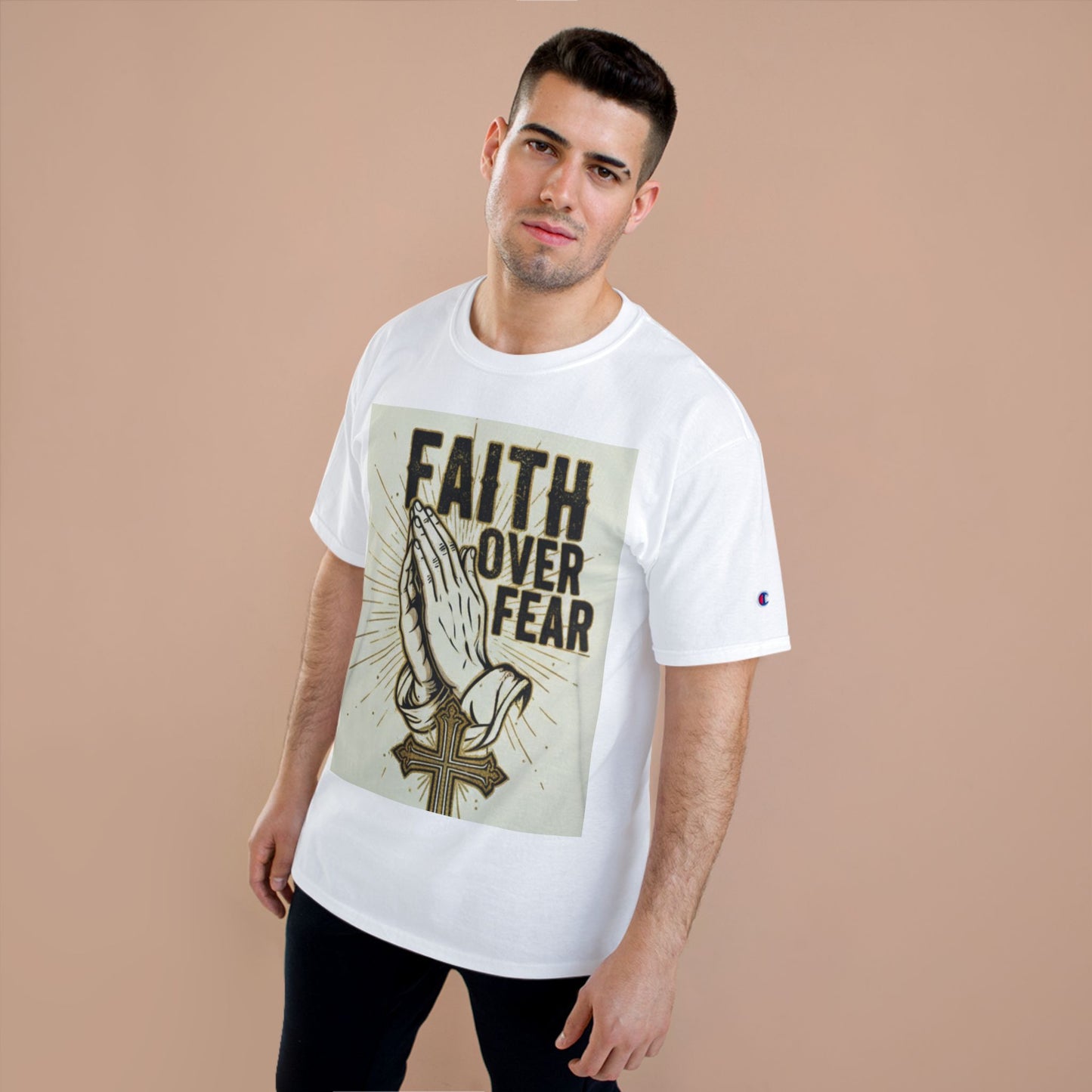 Faith Over Fear Prayer Hands T-Shirt