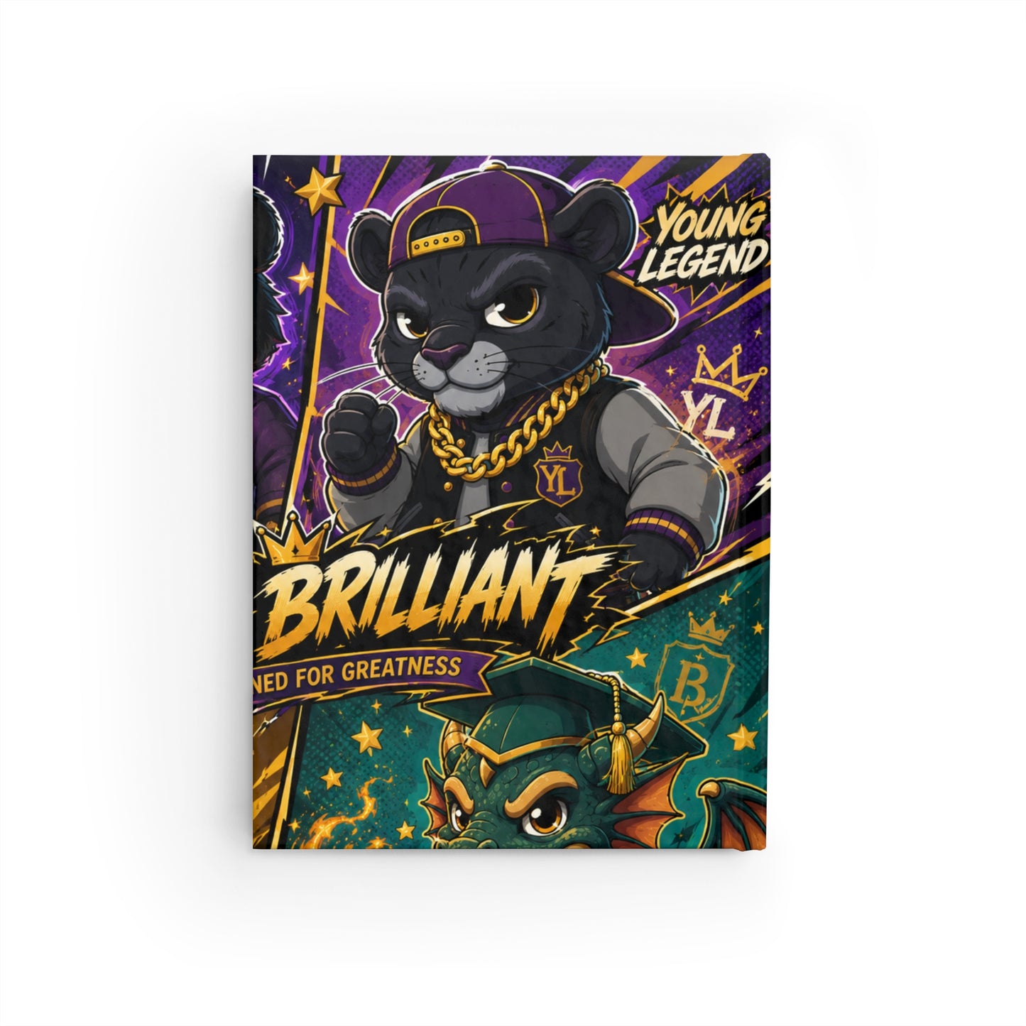 Born Brilliant Kids' Journal — Motivational Bear School Notebook (Ruled)